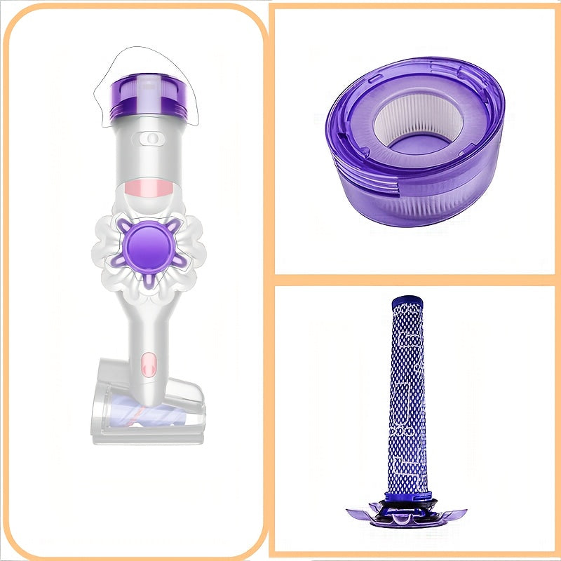 Dyson V8 FOCUS Matras Changyutgich Aksessuarlar To'plami Polyester Toladan Yasalgan Old va Orqa Filtr To'plamini o'z ichiga oladi.