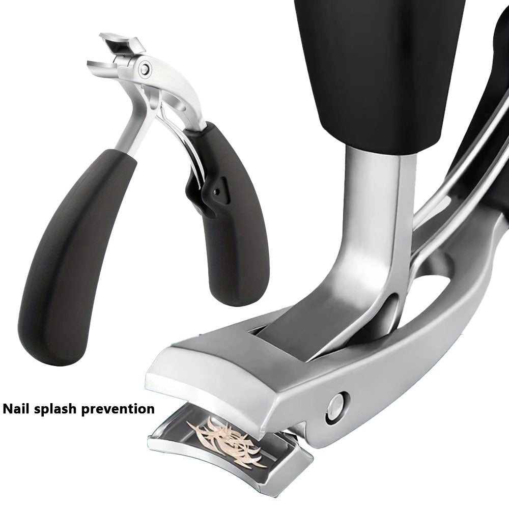 4-Piece Heavy-Duty Toenail Clippers Set for Elderly Men Professionals Stainless Steel Curved