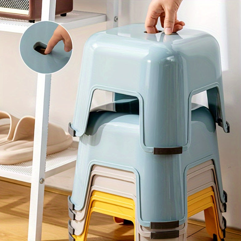 Маленький нескользящий штабелируемый табурет для кухни, ванной комнаты, спальни, прочный и устойчивый