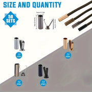 40 dona ip oxiri metall uchlari uchun shnurlarga, alloy lock, 4 rang, DIY ta'mirlash