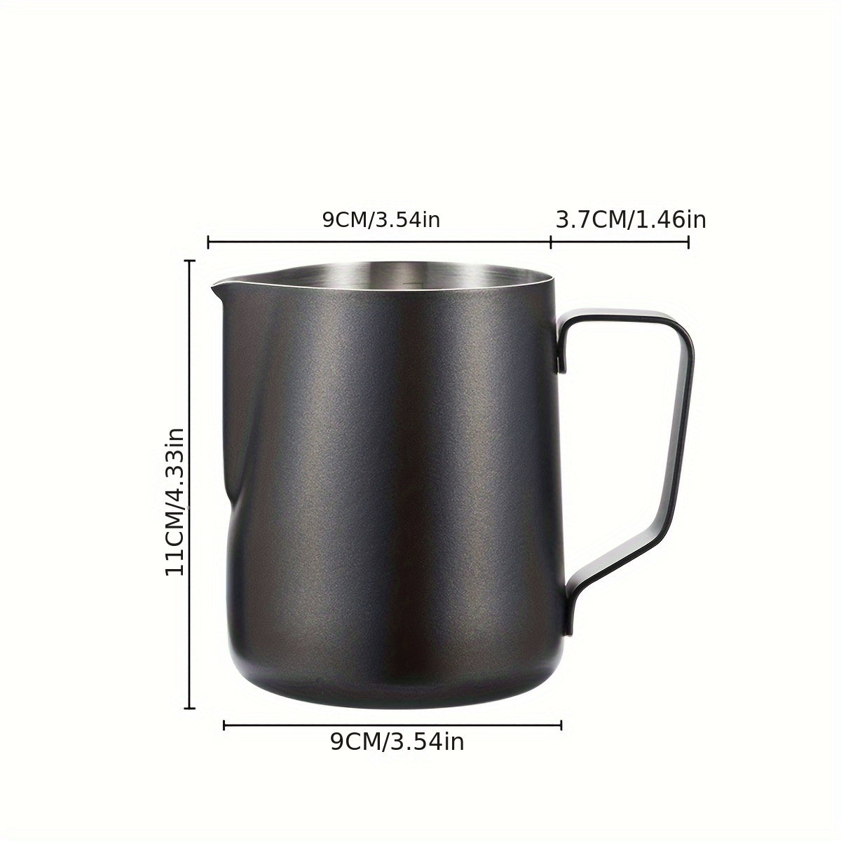 Stainless Steel Milk Frothing Pitcher 20oz Steaming Cup for Lattes and Cappuccinos