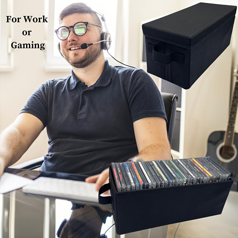 3 ta mato CD saqlash qutisi to'plami, qopqog'lar, tutqichlar, chuqur javon tashkilotchisi bilan