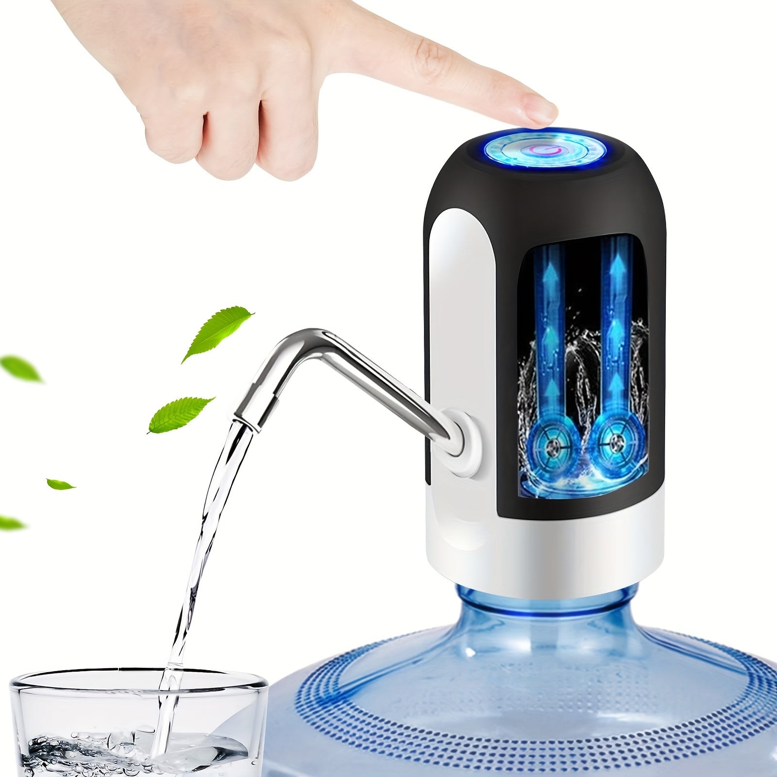 USB Rechargeable Electric Water Pump for 11.36-18.93 L Jugs Camping Drinking