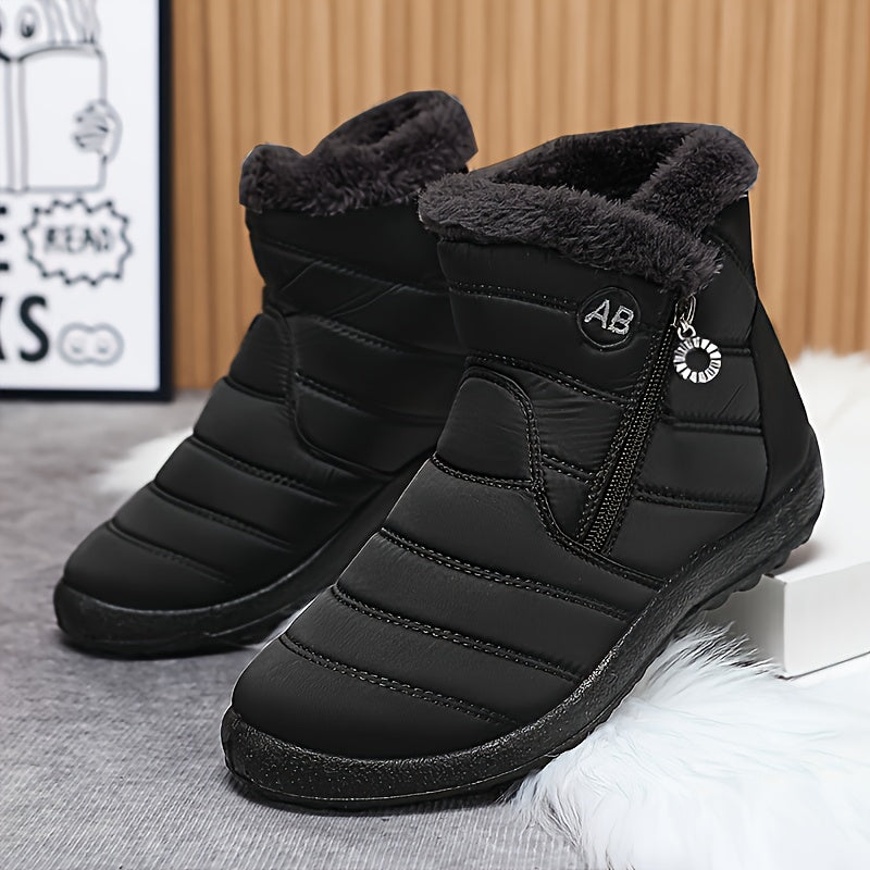 Женские зимние сапоги до середины икры с бархатной подкладкой и застежкой-молнией