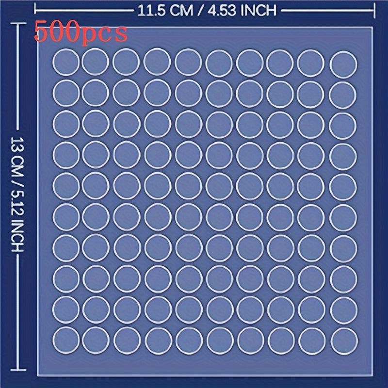 Rangli akrilik ikki tomonlama yopishqoq nuqtalar, hunarmandchilik, bezaklar, sharlar uchun, 100 yoki 500 dona