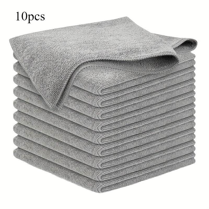 Set of 5 or 10 Bamboo Charcoal Polyester Cleaning Cloths for Kitchen and Home