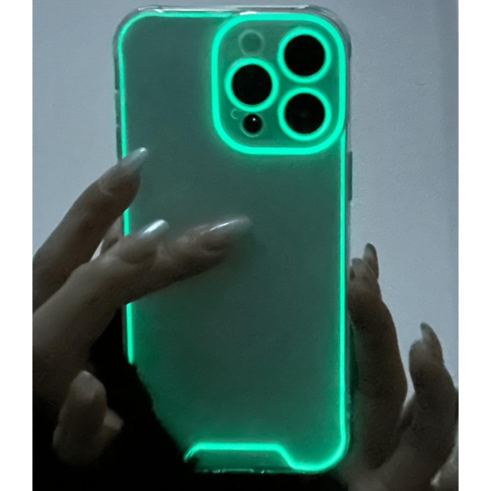 Luminous Clear Silicone Phone Case for iPhone 11-16 Pro Max Plus