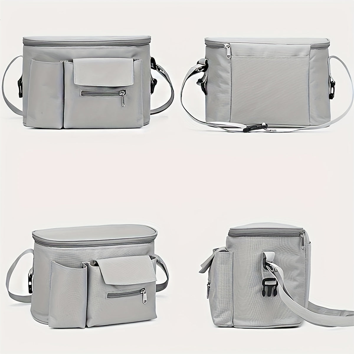 Stroller Organizer with Rotating Wheels and Sturdy Polyester for Busy Moms