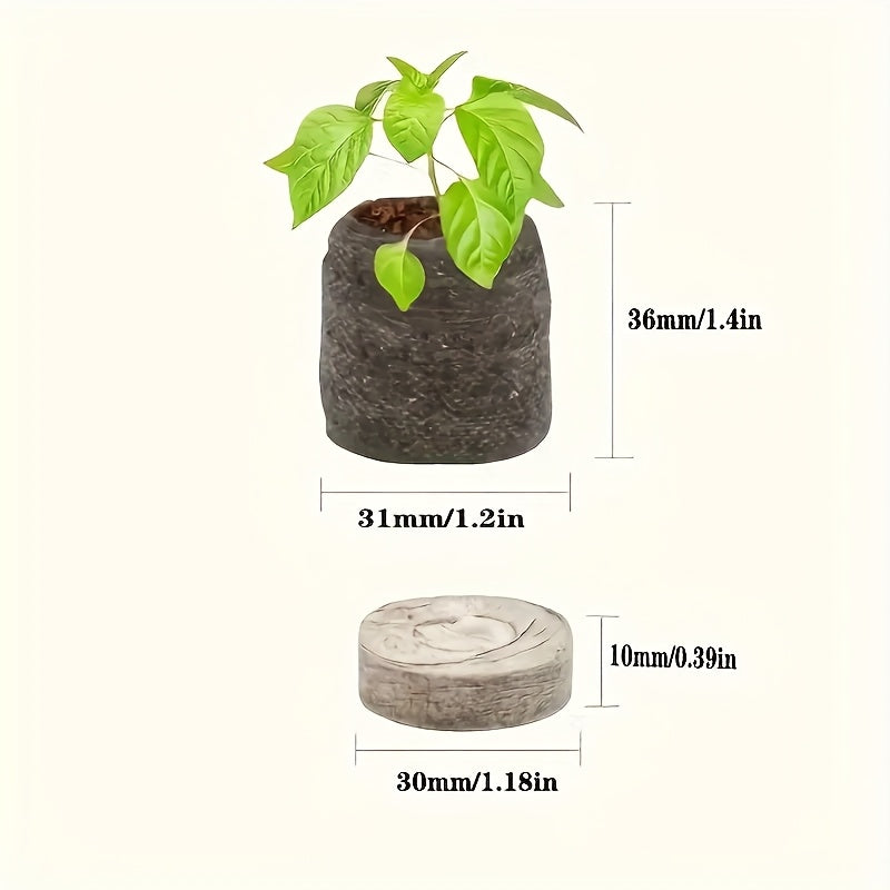 Compressed Peat Particle Fiber for Plant Growth Seedling Medium 50/100/200pcs