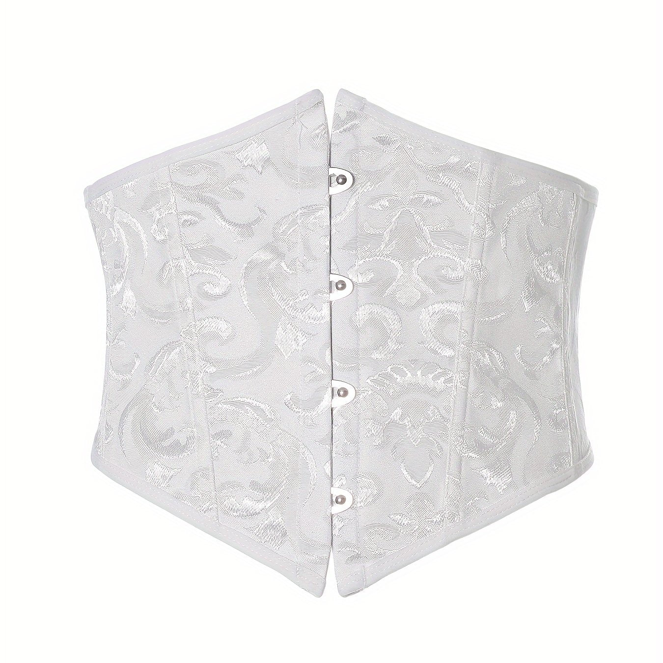 Faja femenina elegante con patrón floral, con espalda ajustable con cordón y botones, ropa moldeadora