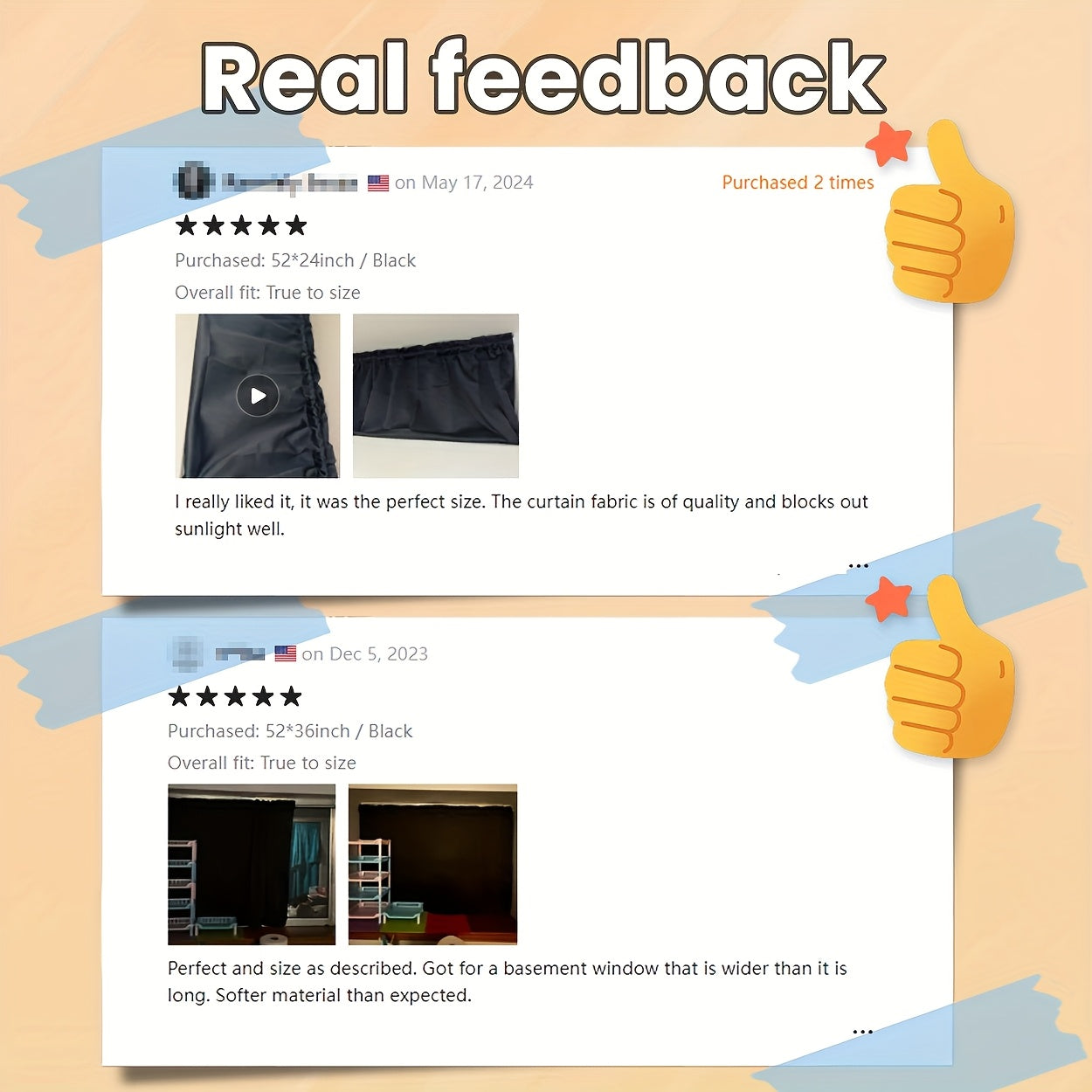 Yotoq xonasi va mehmonxona uchun qora rangli qopqoq pardalar, qisqa tayoqcha bilan oynaga yopishtiriladigan pardalar