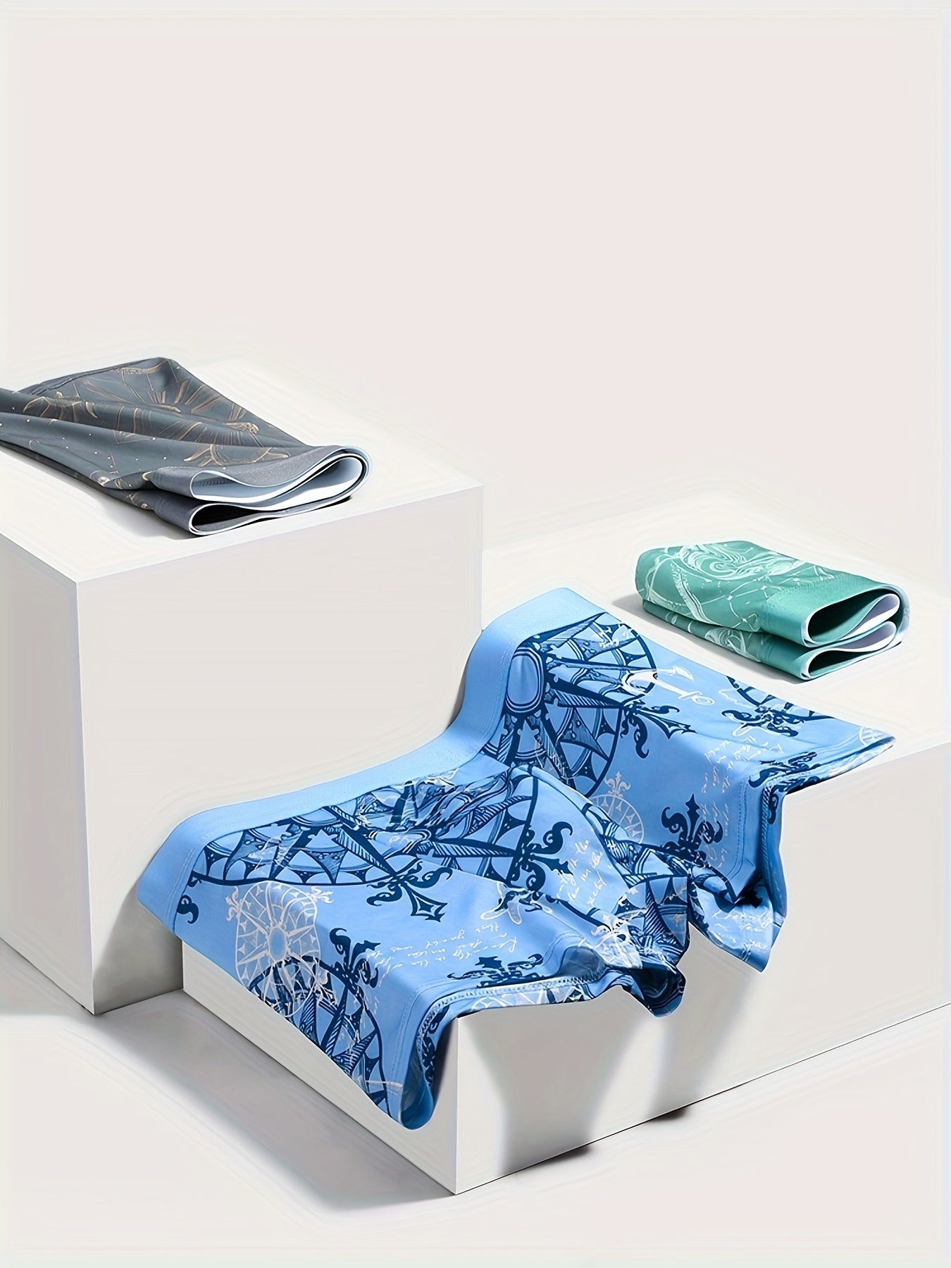 Men's Boxer Briefs Set of 5 Black and Gold Leopard Rainbow Chain Quick-Dry Breathable Summer Fabric