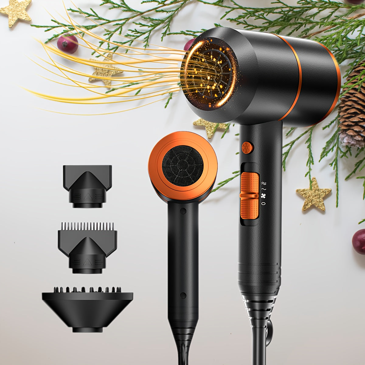 Профессиональный фен для волос Negative Ion мощностью 1300 Вт с холодным и горячим воздухом для домашнего использования и путешествий