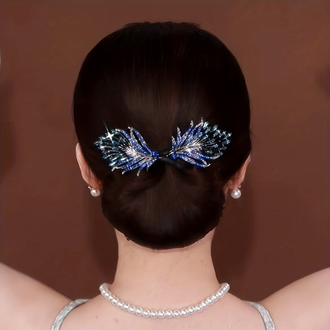 Lazy Hair Curler French Twist Bun Hair Accessories Leaf-Shaped Decor Hair Bun Maker