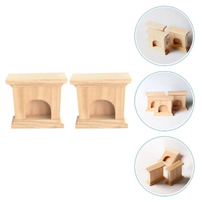 Rustic Wall-Mounted Mini Fireplace No Electricity Needed Warm Home Decor