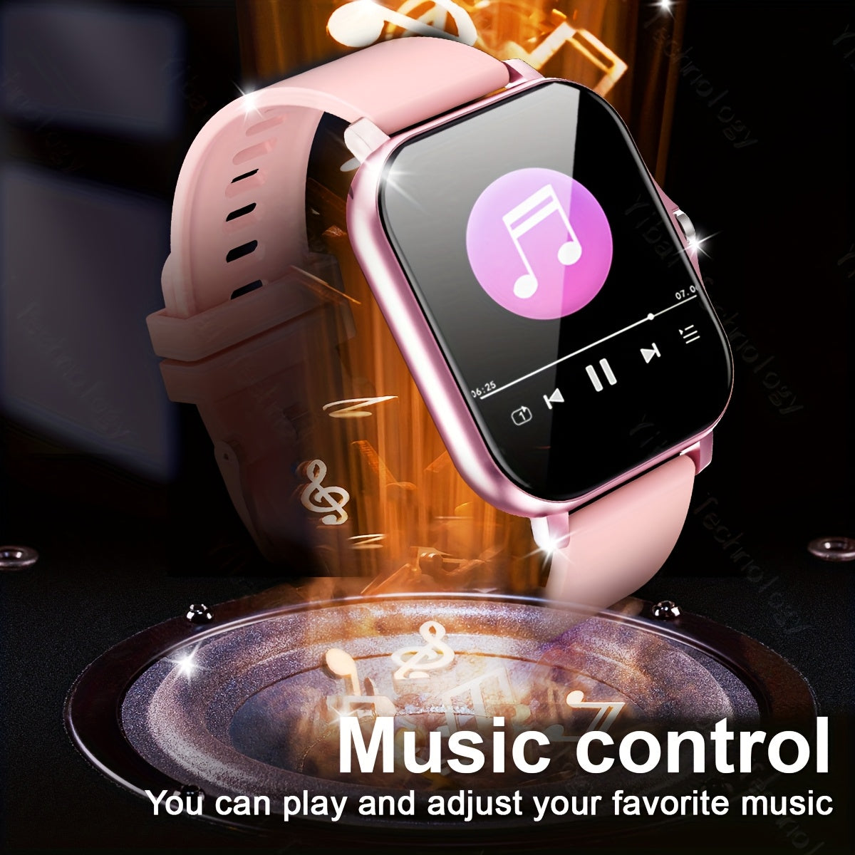 2.01-Inch Full Screen Touch Sports Smartwatch for Men and Women Make Calls Track Steps Calories Multi-Sports