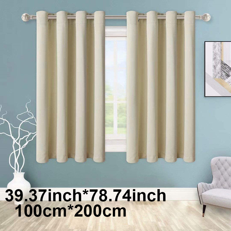 Blackout Curtain 1 Panel Solid Black Insulated Room Darkening for Bedroom Living Room
