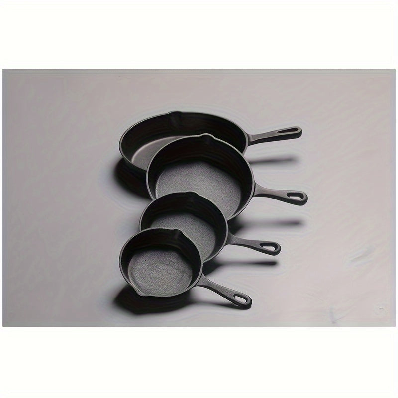 Cast Iron Skillet Set 3-Piece Non-Stick Durable Cookware for Home and Camping