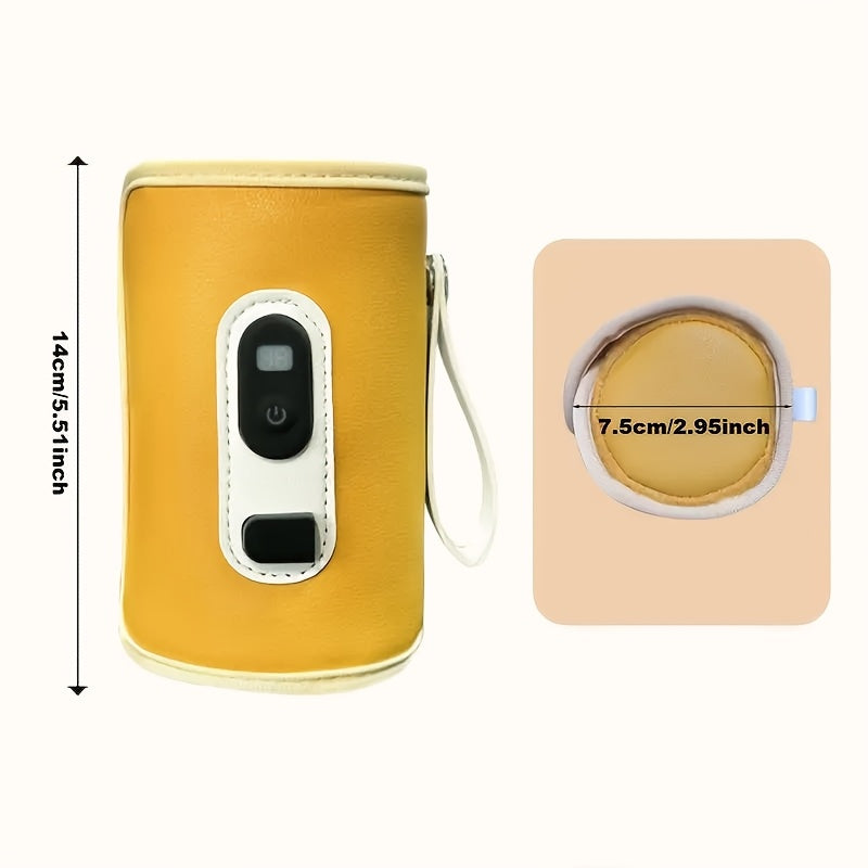 Calienta biberones portátil con control de temperatura digital USB, calentamiento seguro para leche materna y fórmula
