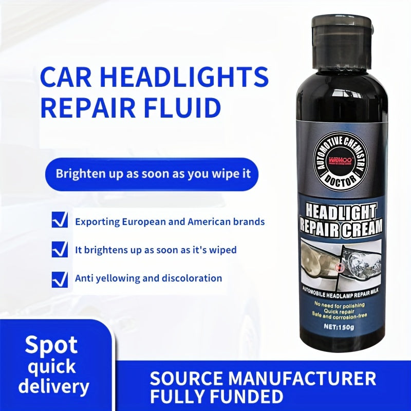 Kit de restauración de faros para blanquear, limpiar y iluminar