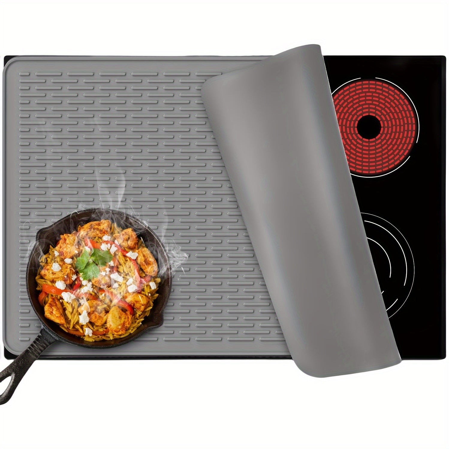 Cubierta de silicona para estufa antideslizante y resistente al calor 71cm x 51cm para cocinas eléctricas y de inducción