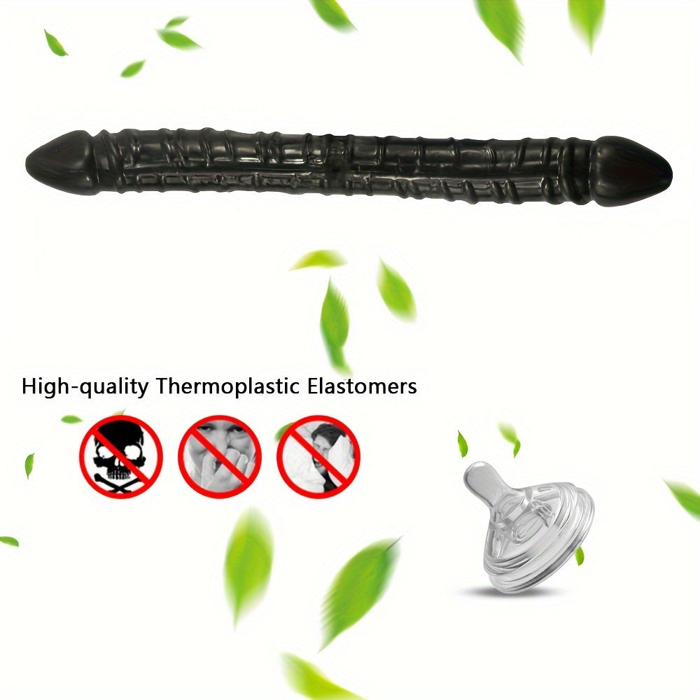 Unisex silikonli ikki boshli ajdar masturbatori 33.5cm, bir nechta ranglarda