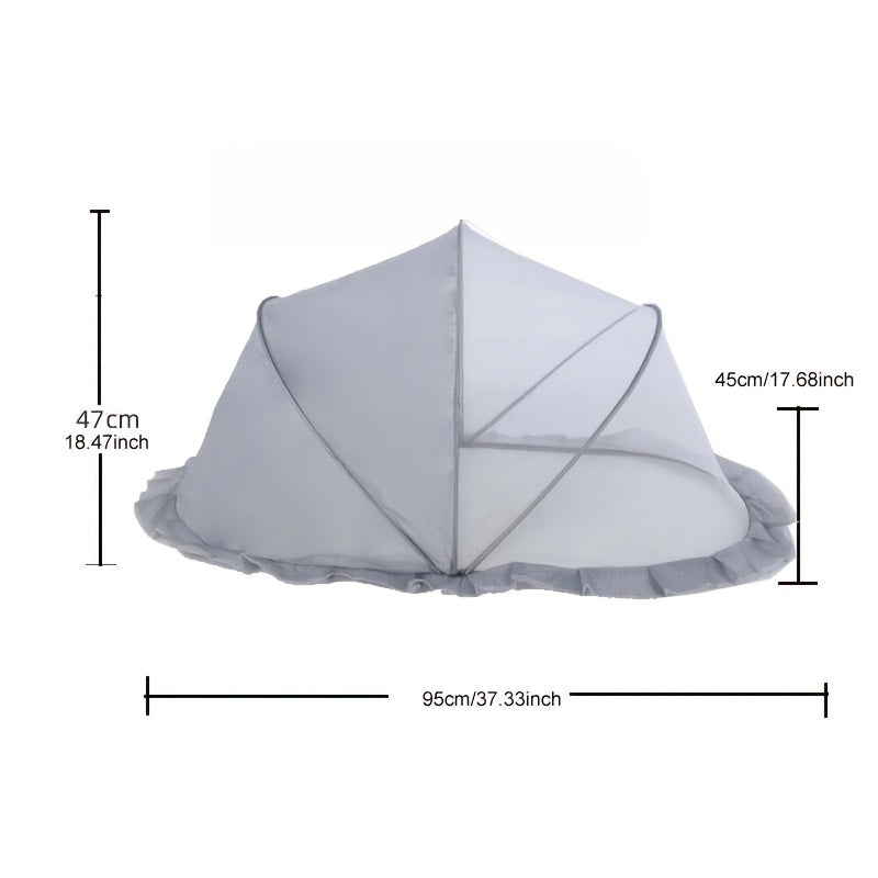 Baby Mosquito Net with Built-In Light for Cribs and Playmats, Wind and Insect Resistant