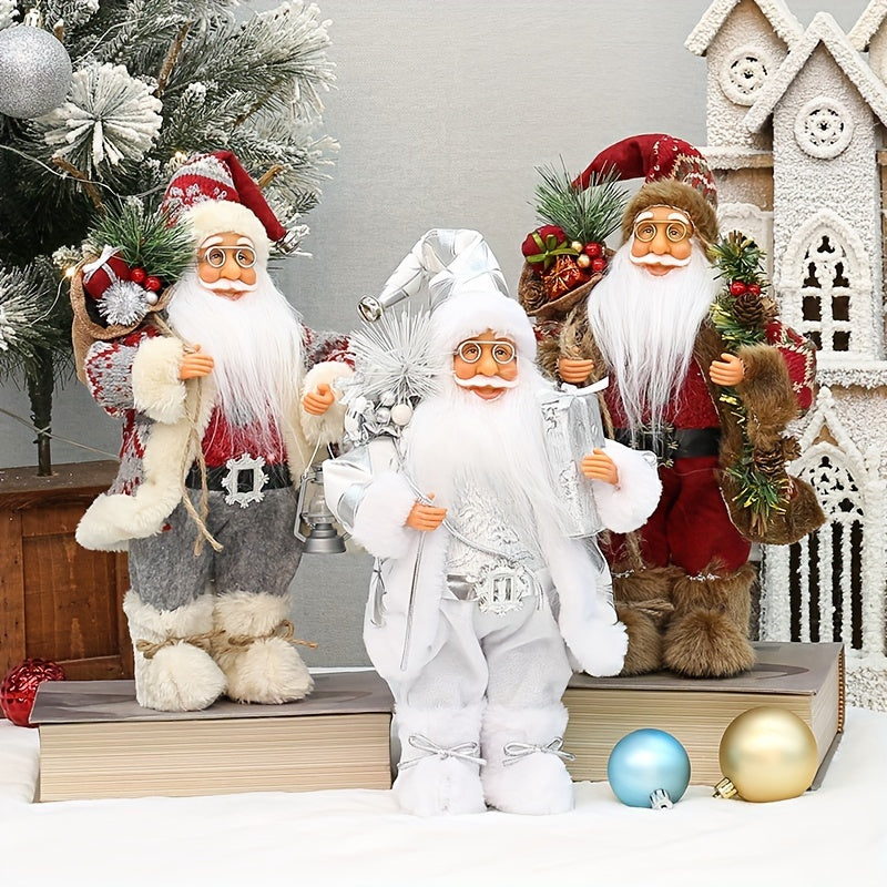 figura decorativa de Santa Claus para Navidad de 12 pulgadas con botas de nieve para vacaciones y Año Nuevo en casa o negocio