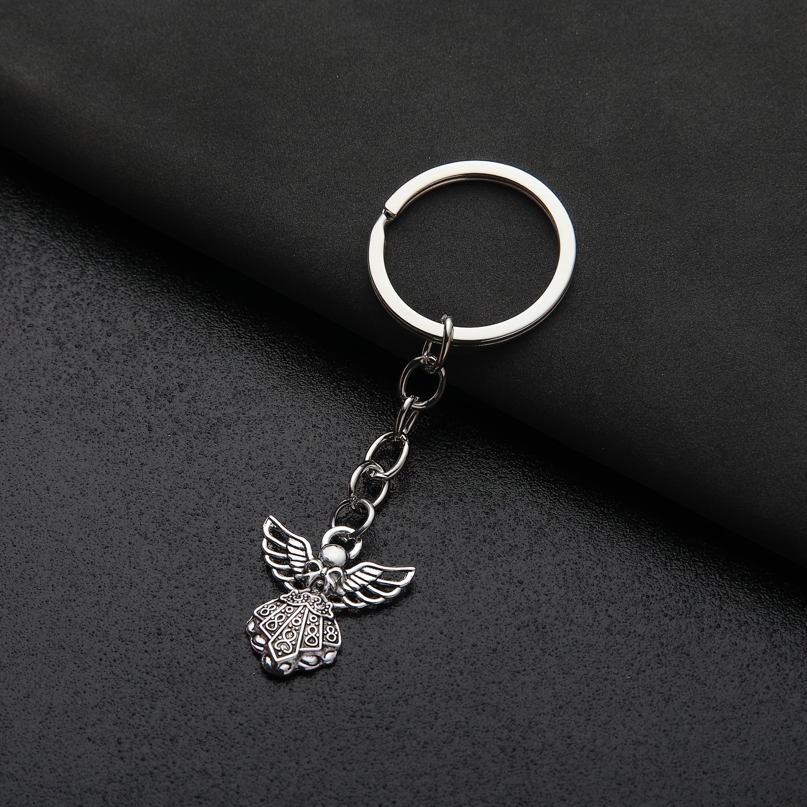 Silver Angel Keychain Set of 50 for Women Funeral Gifts Handmade Pendant