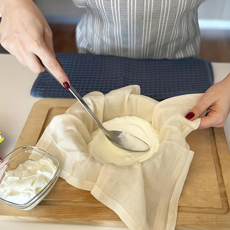 Paquete de 3 paños de gasa de algodón reutilizables para colar queso, yogur, leche de nueces