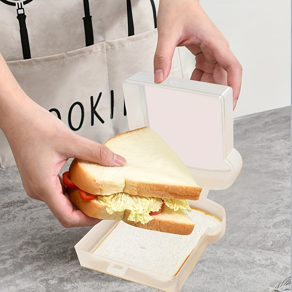 Qayta ishlatiladigan oshxona saqlash qutisi non, atıştırmalıklar, mevalar va tortlar uchun, suyuqlik o'tkazmaydigan, yuviladigan, portativ