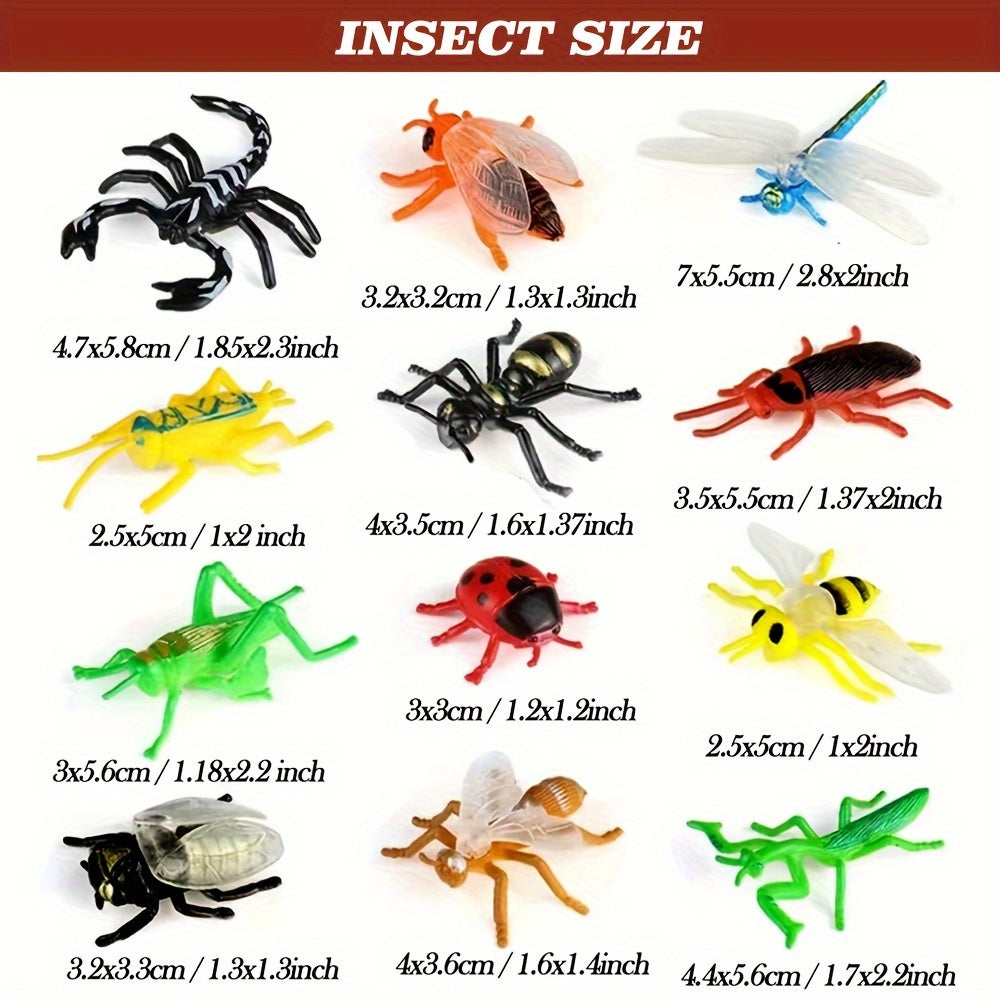 Kids Valentine's Day Cards Set of 12 with Insect Toys and Exchange Cards for Classroom Gifts