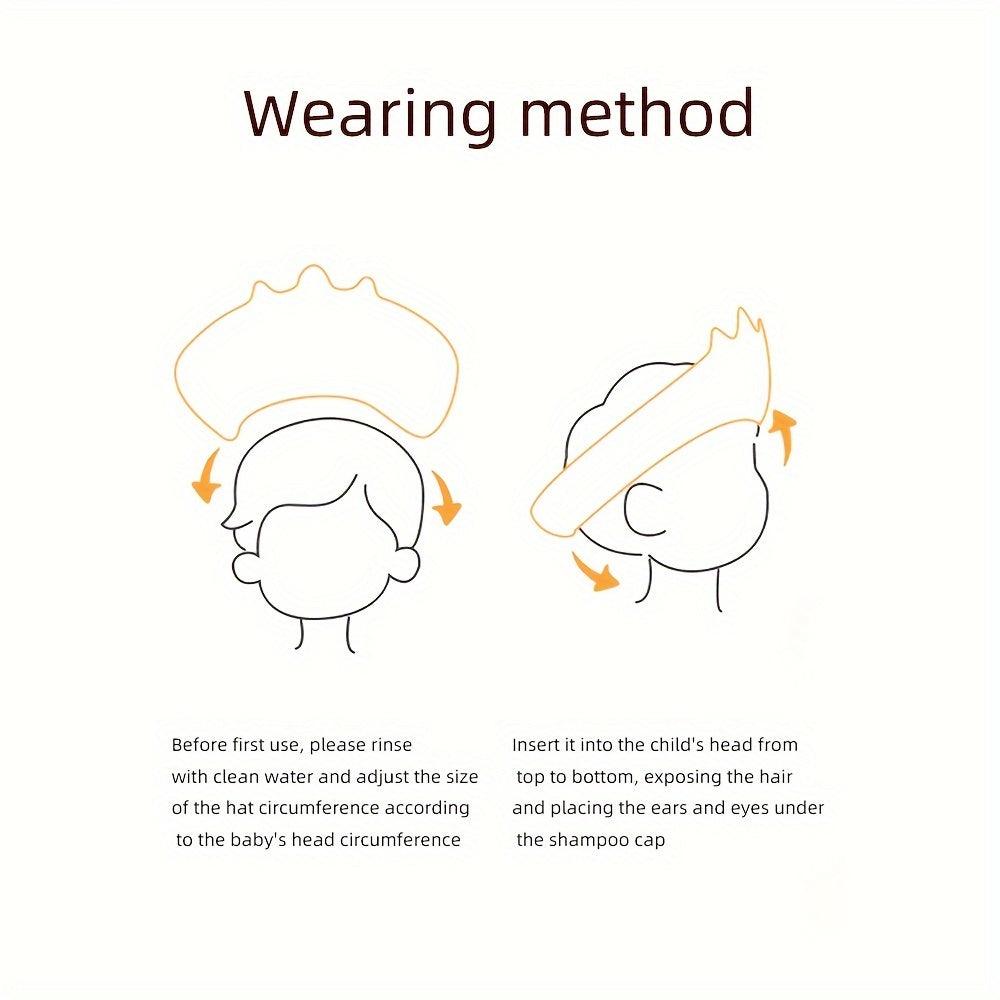 Adjustable Waterproof Shower Cap for Women Men EVA Cartoon Design Hair Protector