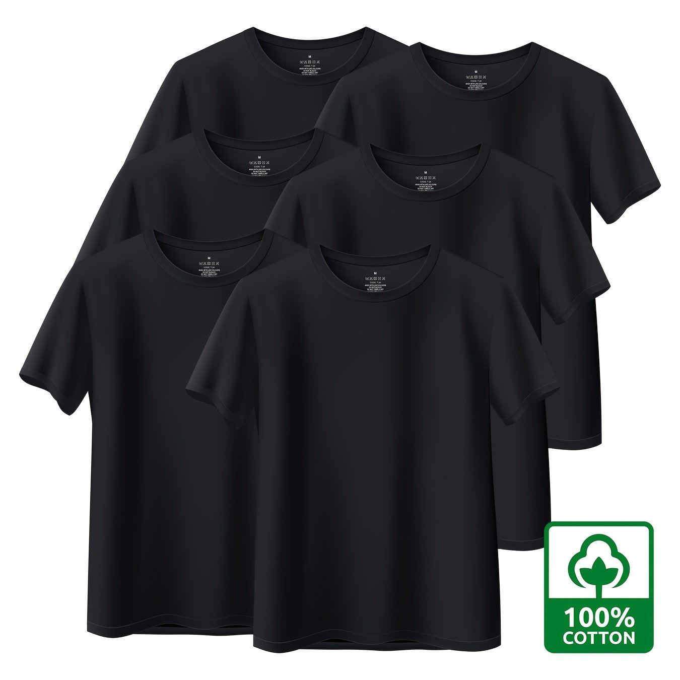 6 ta paxta erkaklar uchun qisqa yengli futbolkalar, 180g, O'rta Sharq