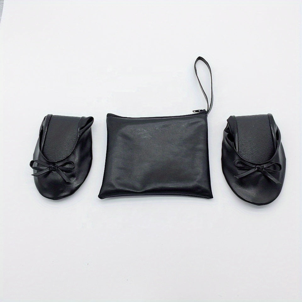 Women's Foldable Ballet Flats Wedding Party Roll-Up Slippers Comfortable Shoes