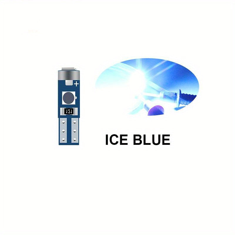 10pcs T5 LED Car Interior Lights Canbus Compatible Multi-Color for Dashboard