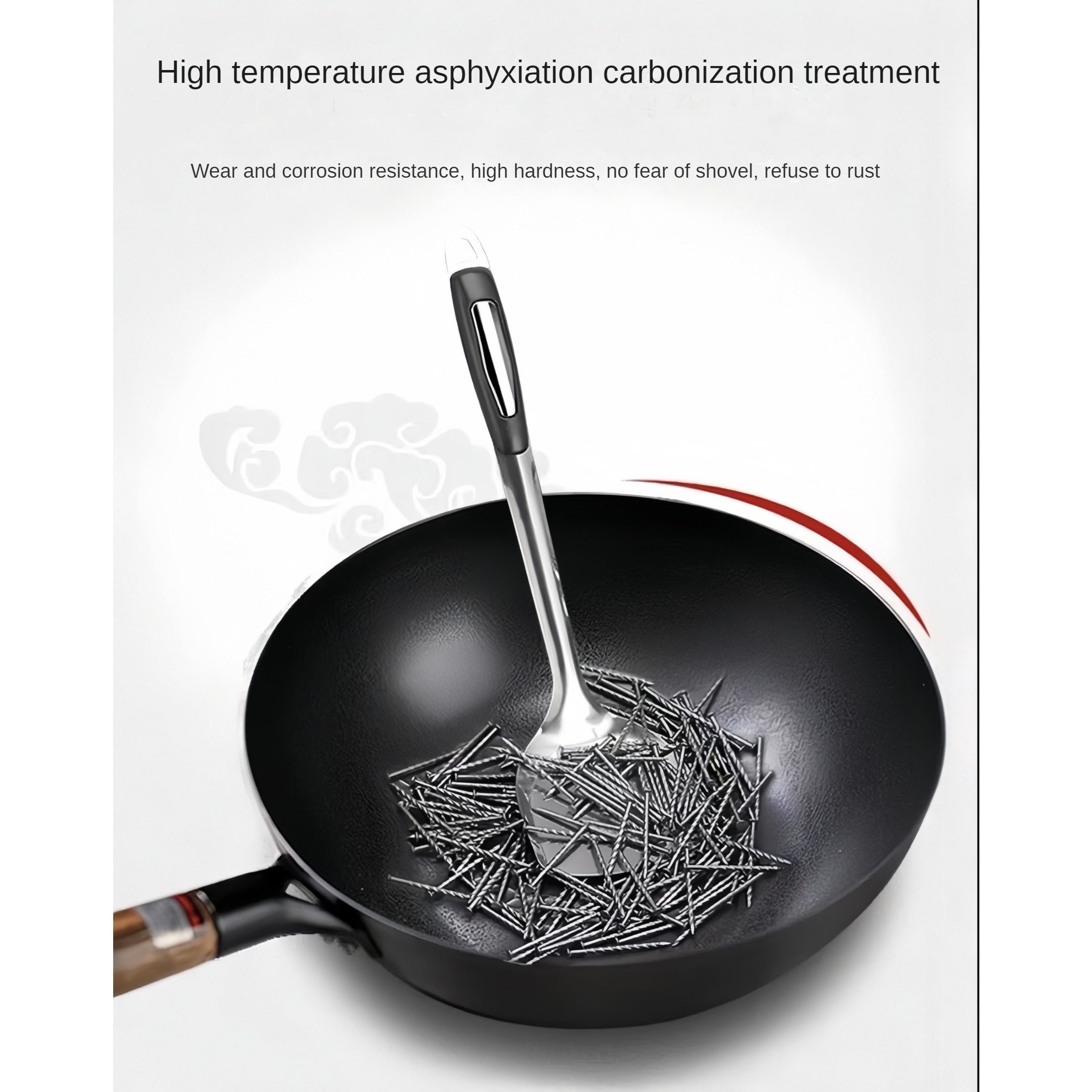 Cast Iron Dutch Oven 30cm Round Casserole Pan with Glass Lid and Wooden Handle