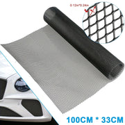 Malla de rejilla de aluminio universal para coche 40x13 pulgadas inserto de parachoques negro