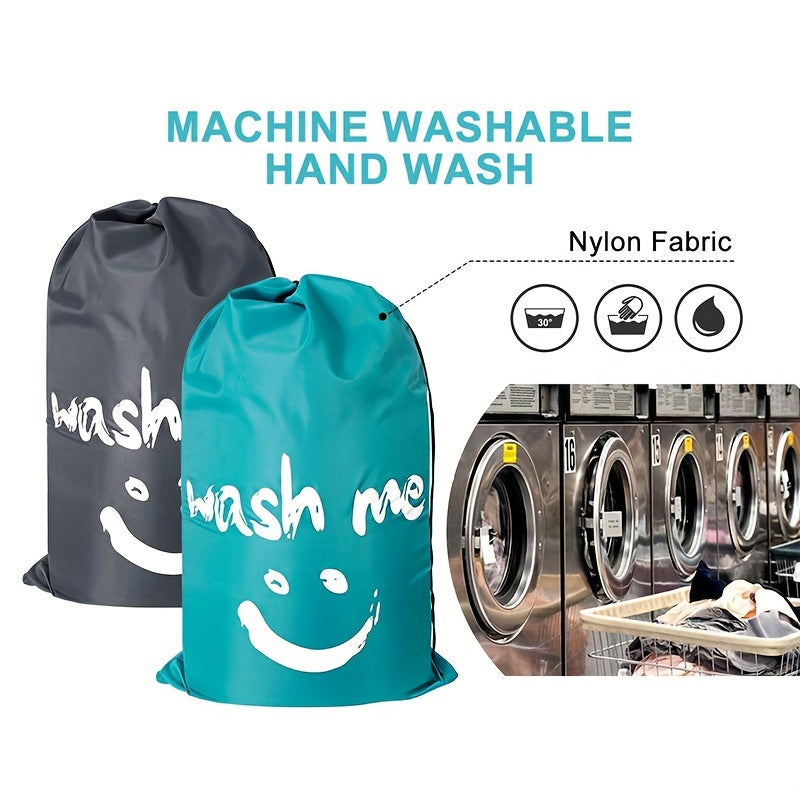Durable Nylon Travel Laundry Bag with Drawstring Closure for On-the-Go Use
