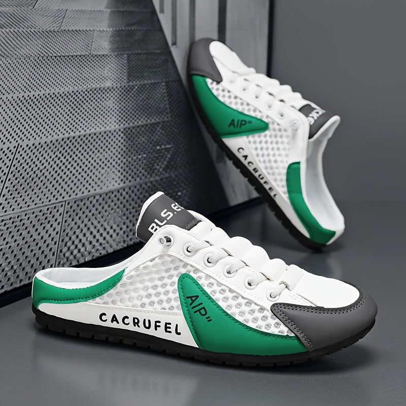 Men's Slip-On Casual Shoes Navy White Beige Anti-Skid Durable EVA Insole Breathable Fabric Upper