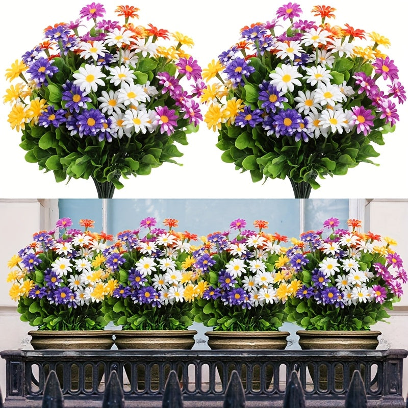 Artificial Daisy Flowers 5 Bundles for Indoor Outdoor Decor Wedding Party Garden