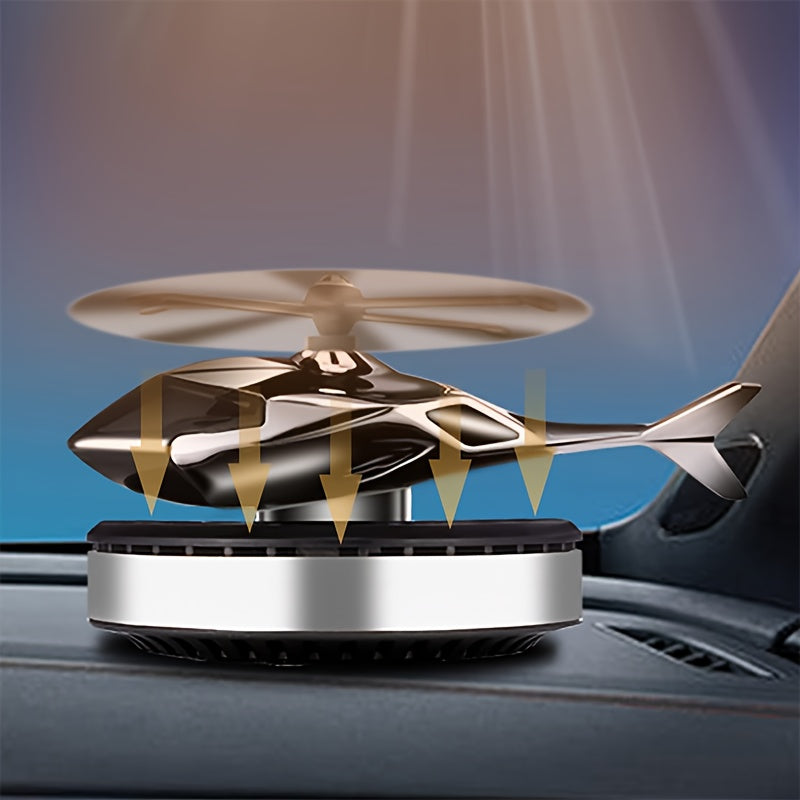 Solar Rotary Helicopter Car Air Freshener Long-Lasting Fragrance Interior Decor