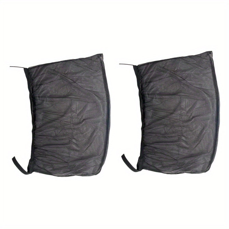 2Pcs Car Window Mosquito Nets Sunshade Ventilation UV Heat Protection