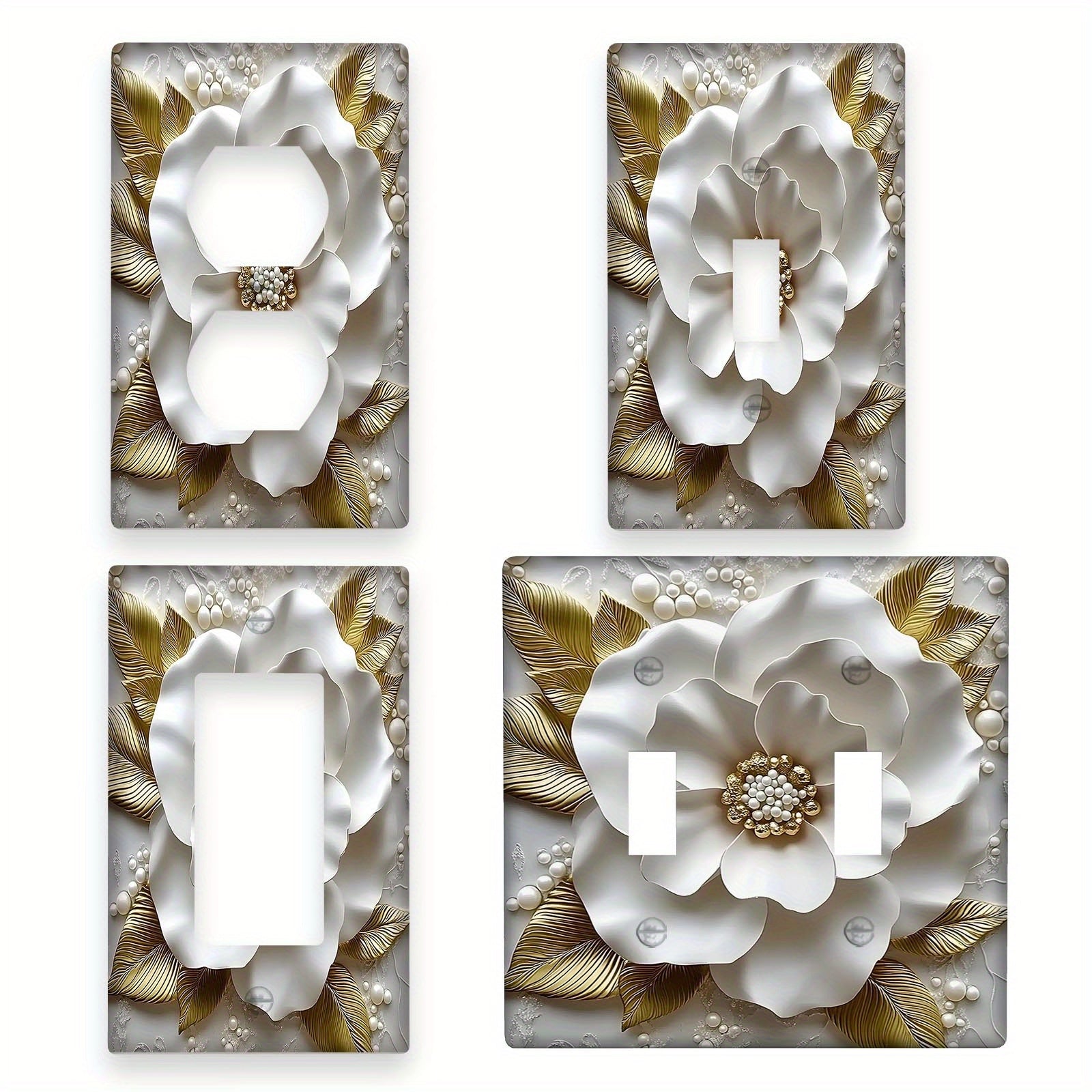 3D Flower Light Switch Cover for Teen Rooms Bedrooms Bathrooms and Game Rooms Easy Installation