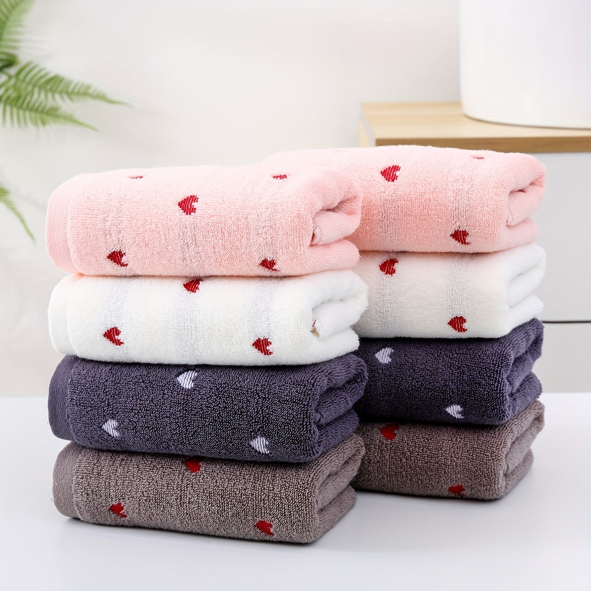 Set of 2 Cotton Face Towels Soft Absorbent Space-Themed 33.78x72.9 cm