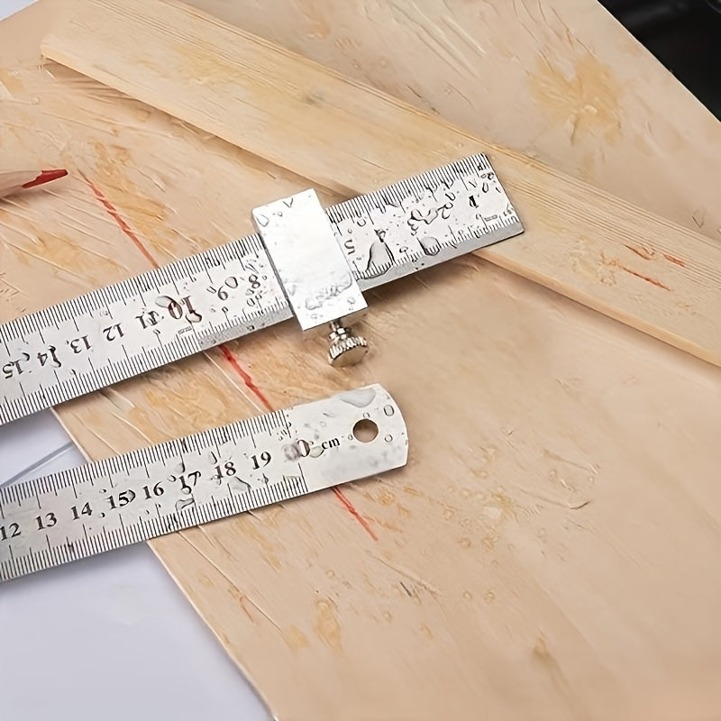 Aluminum 30cm x 50cm Straight Ruler Multi-purpose Measurement Tool for Craftsmen