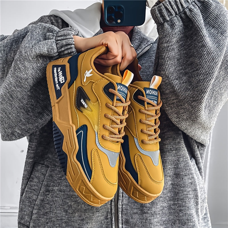 Men's Casual Sneakers with PU Upper Fabric Lining PVC Sole for Daily Wear