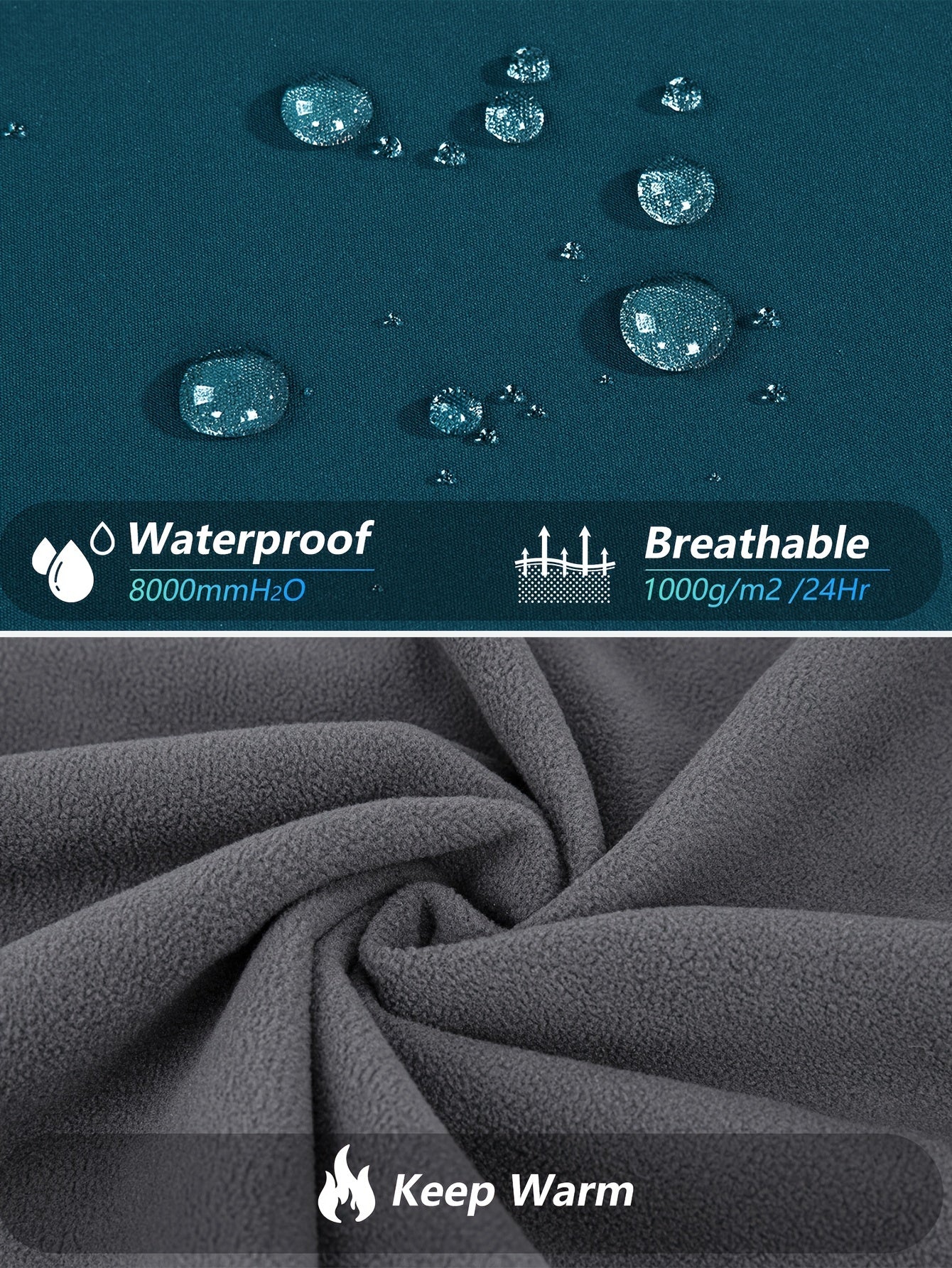 Women's Waterproof Softshell Jacket Hooded Fleece Lined Windproof Solid Color Fall Winter