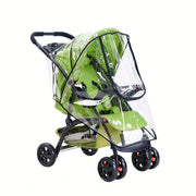 Waterproof Stroller Rain Cover with Zipper for Carriages Wind and Rain Protection