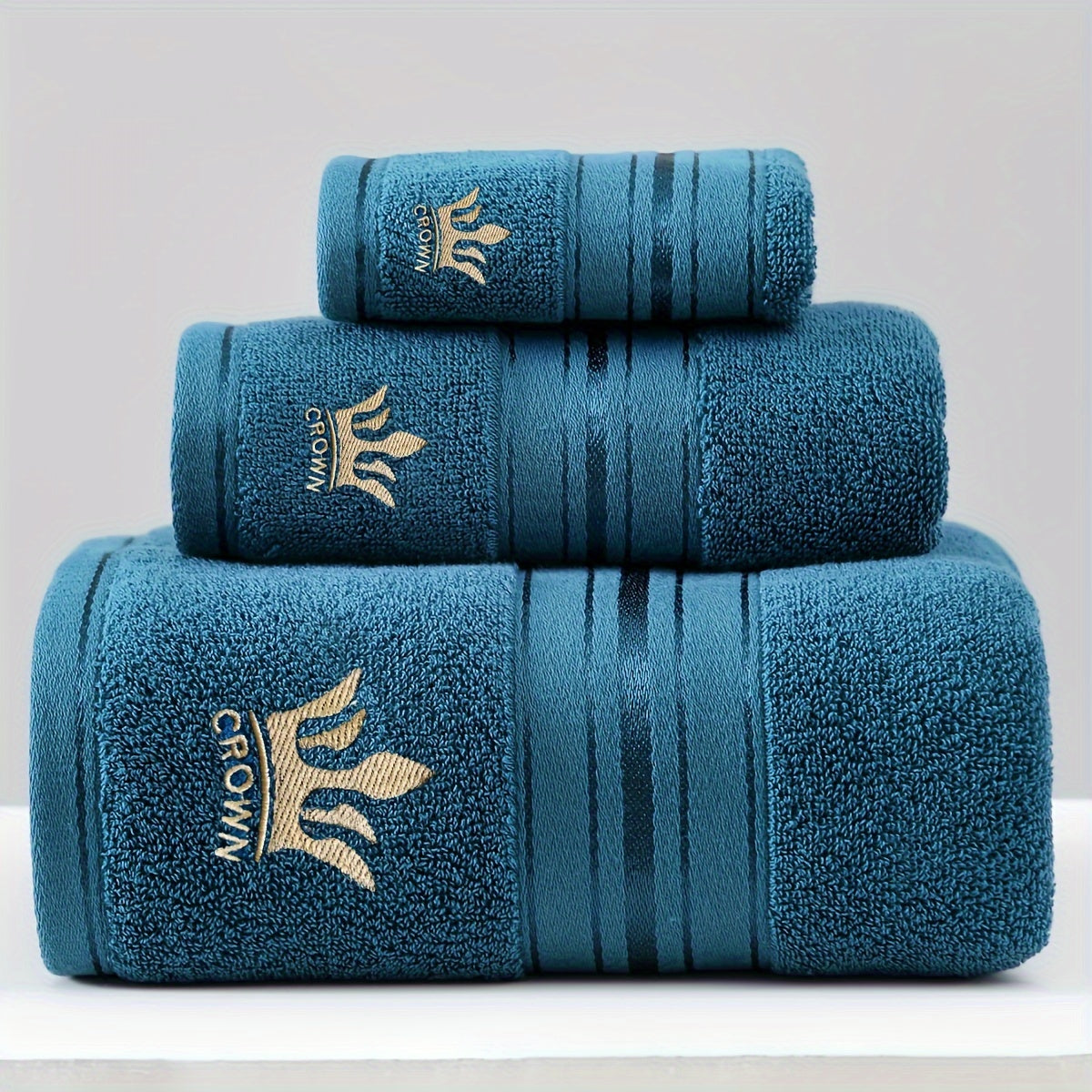 Velvet Towel Set 3-Piece Bath Hand Square for Hotel Home Spa